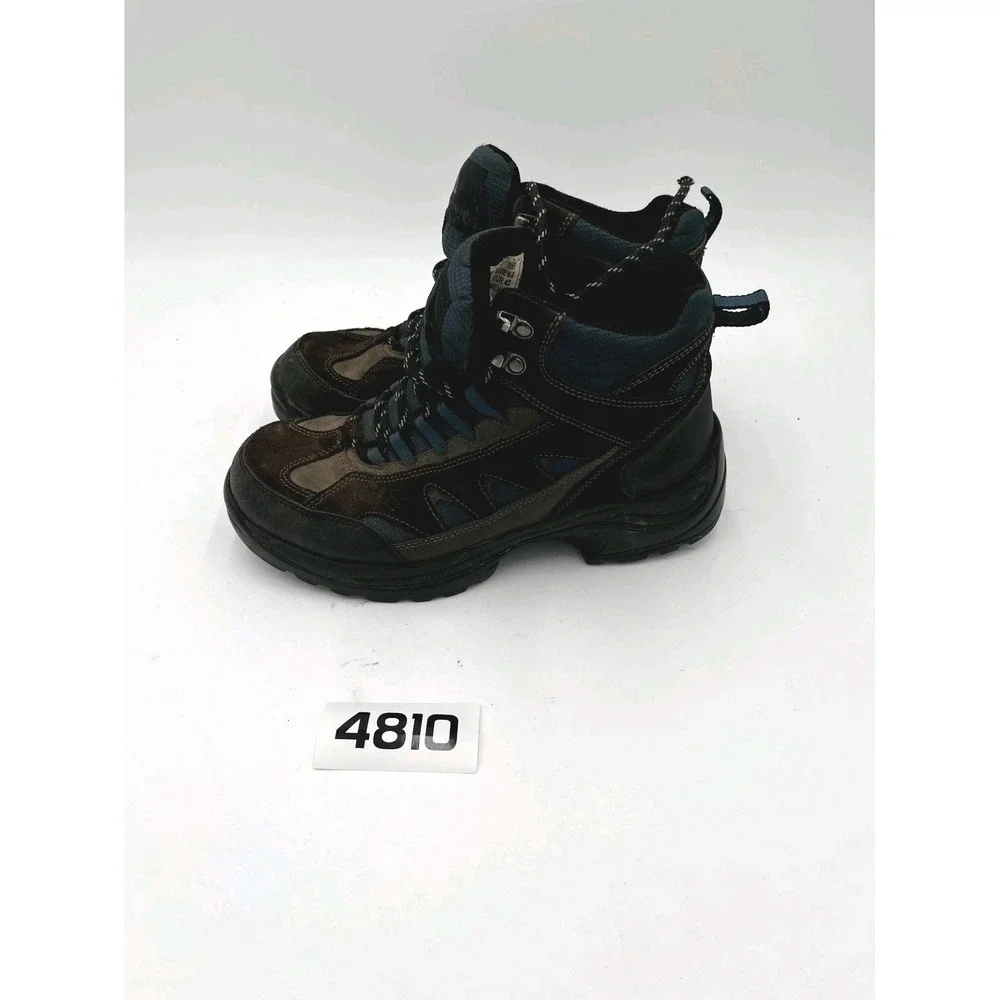 Ozark Trail‎ Peyton WW Mens 8.5 Hiking Boots Brown Blue Leather Waterproof Boots